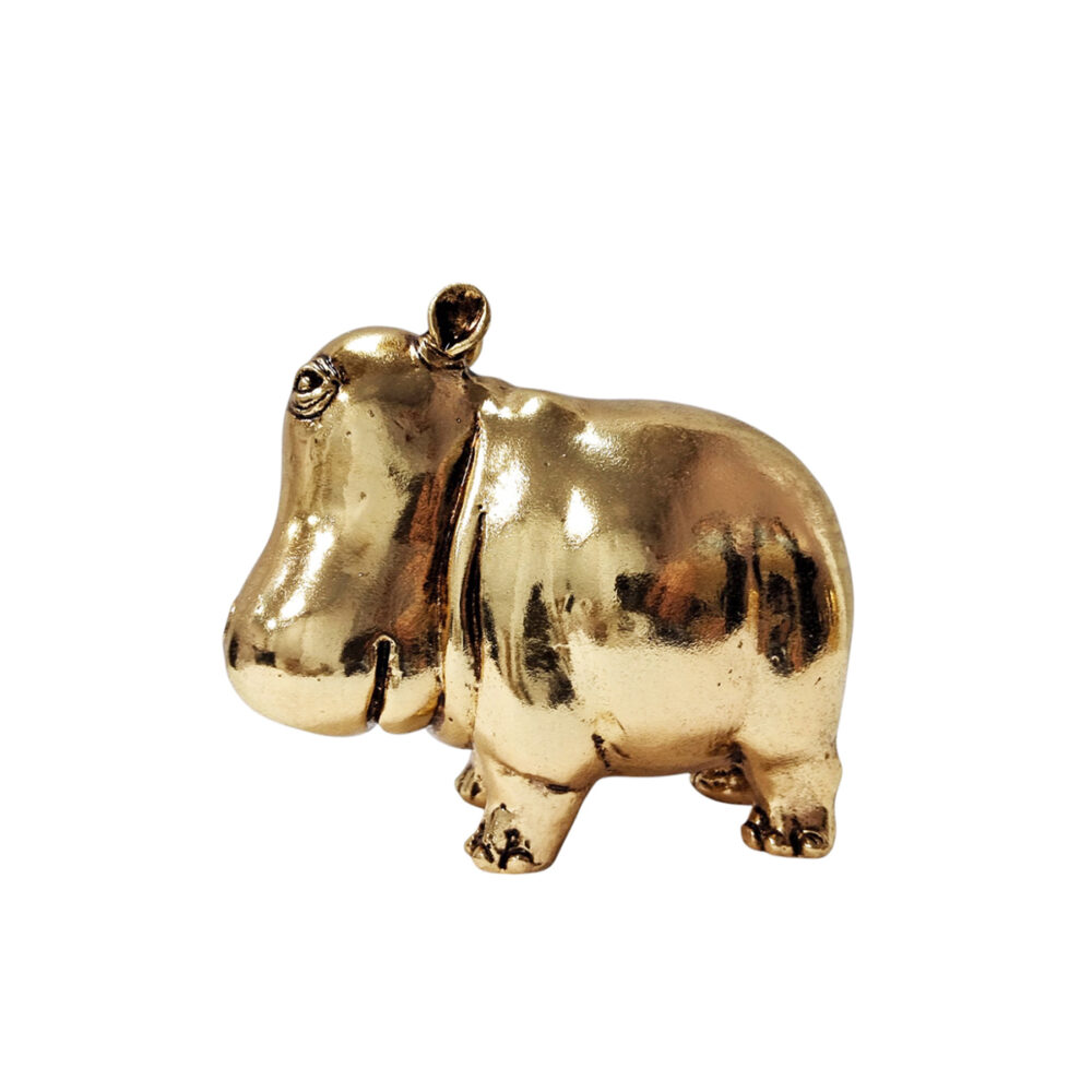 Hipopótamo Grande Color Dorado