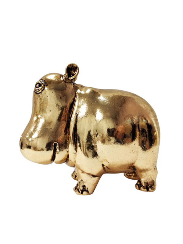 Hipopótamo Grande Color Dorado