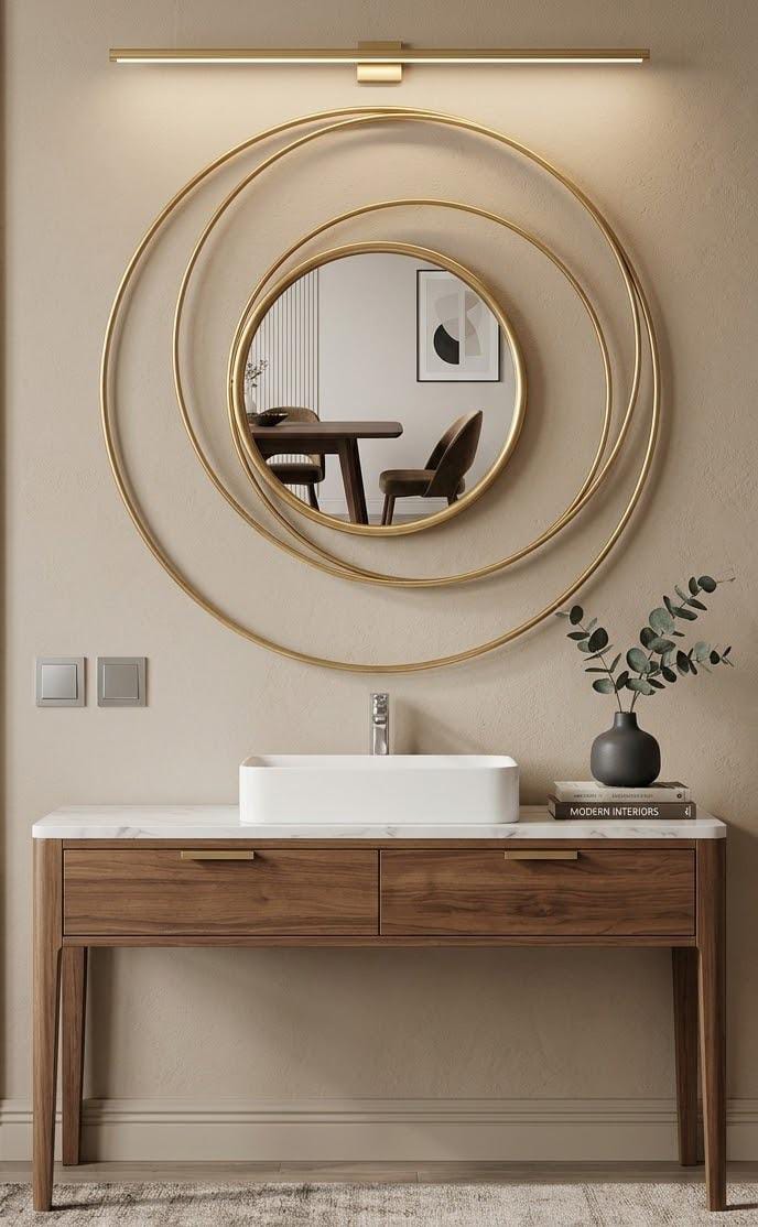 Espejo de Pared Moderno y Sutil Senda