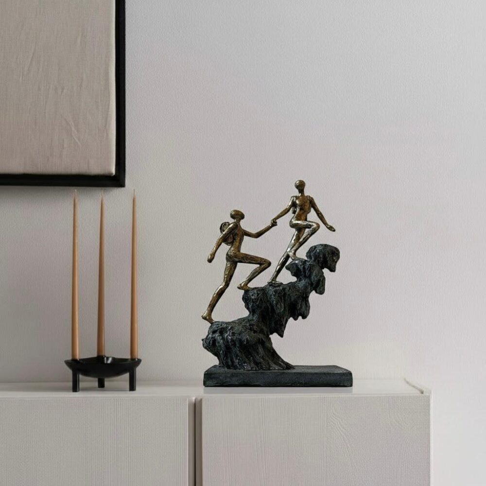 Abstracta Pareja Subiendo Escalera Eterna Prisma