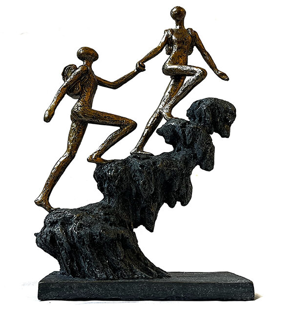 Abstracta Pareja Subiendo Escalera Eterna Prisma