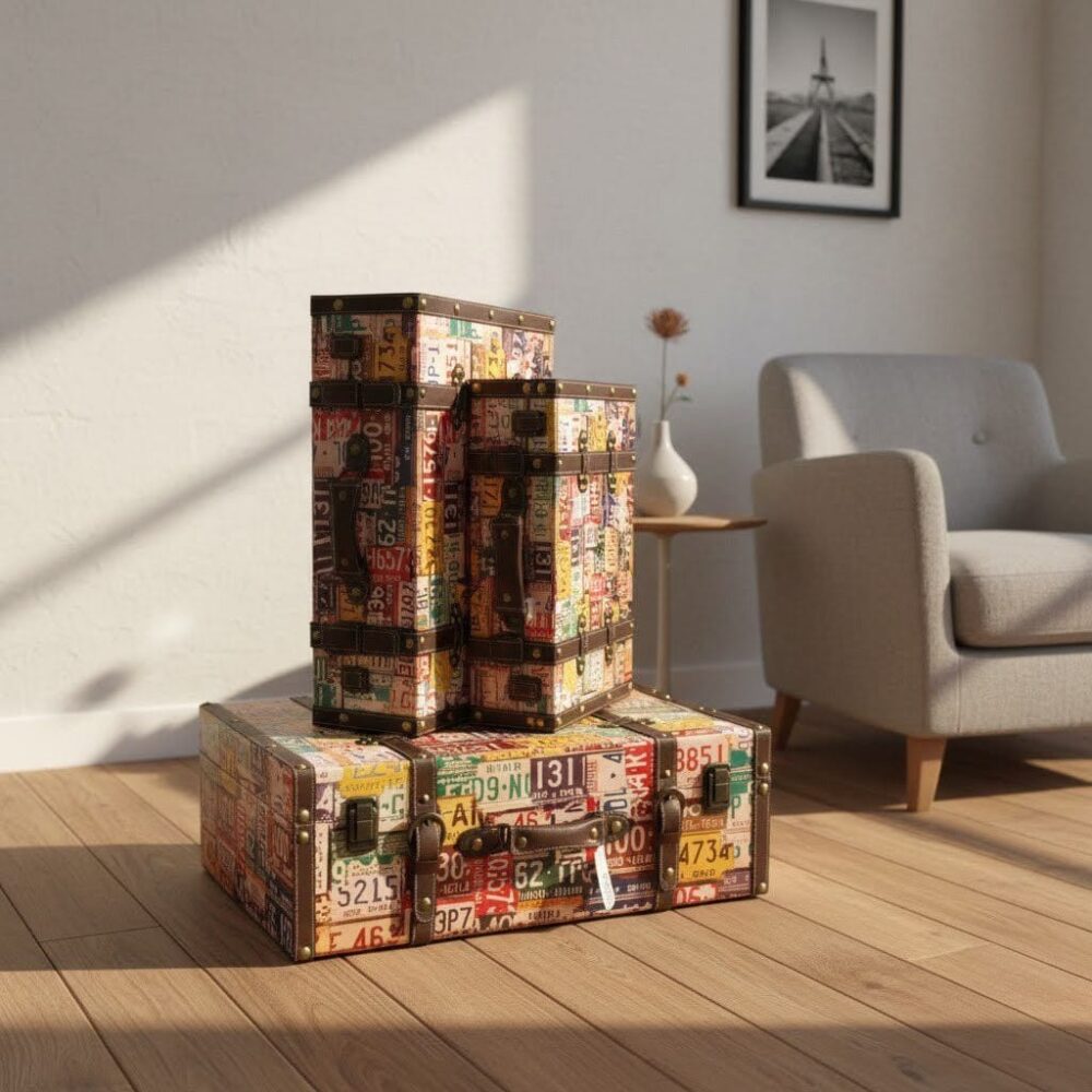 Baúl Decorativo Sofisticada Prisma (SET/3)