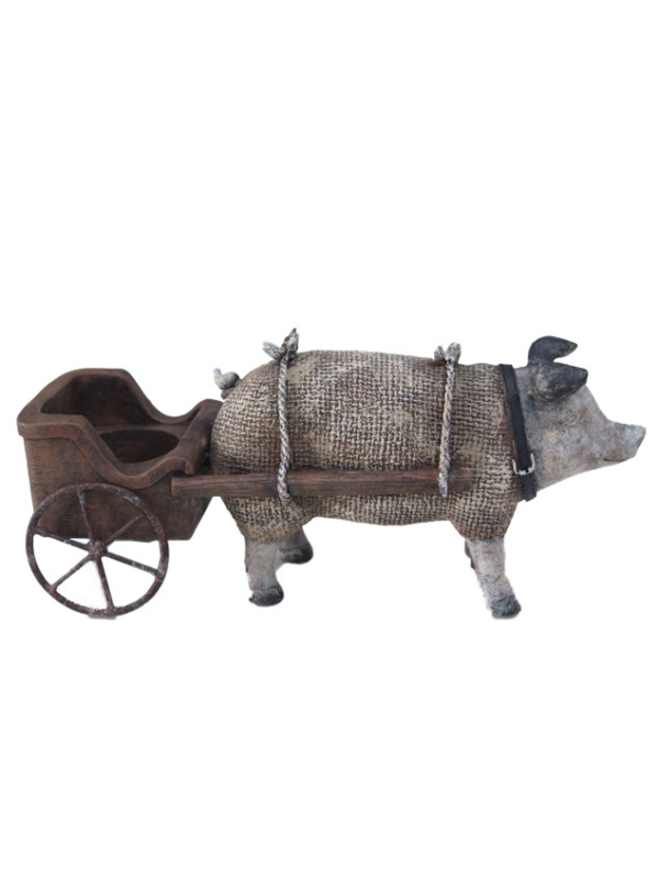 figura decorativa de cerdo Porcellus Chic