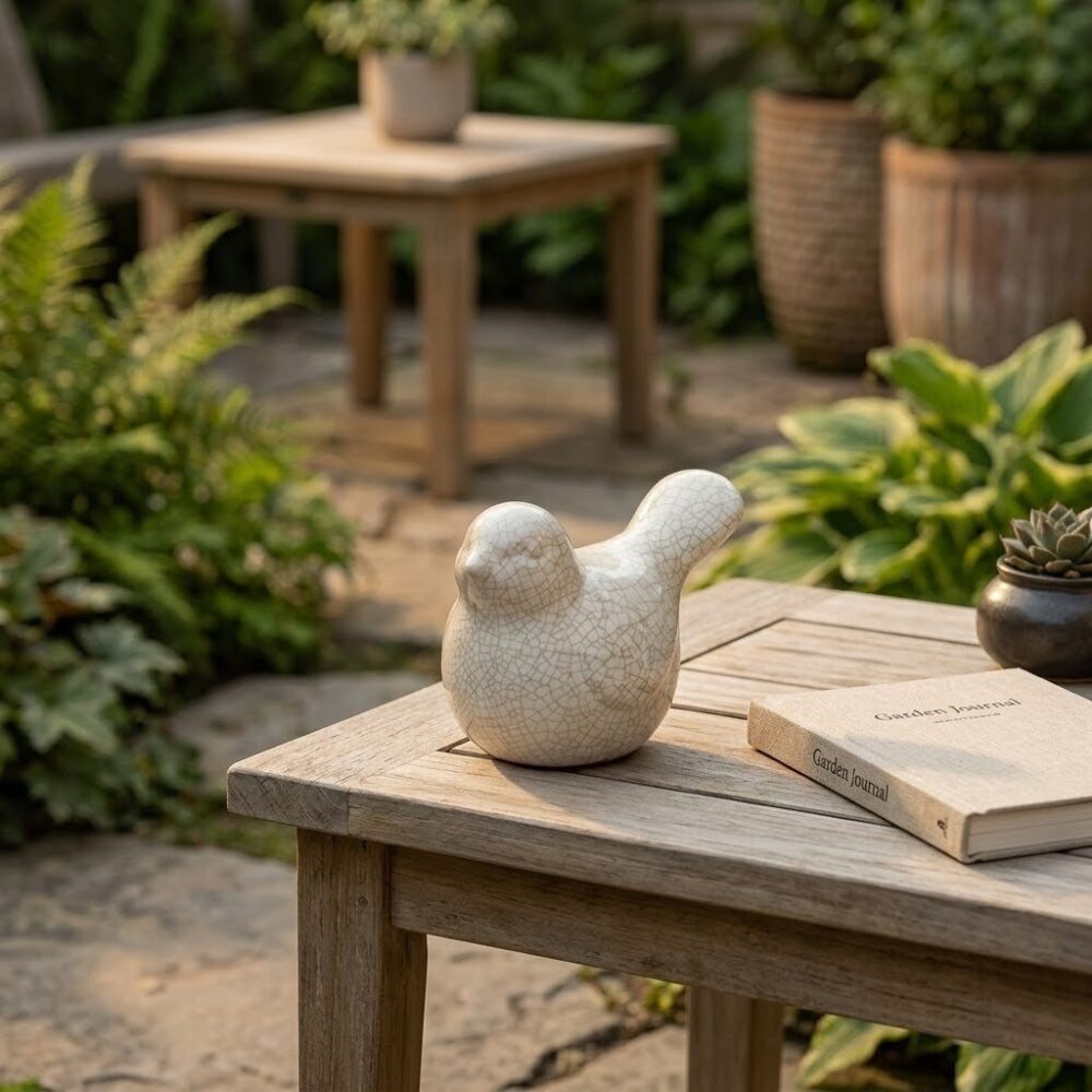 Figura de pájaro para jardín Armonía Natural